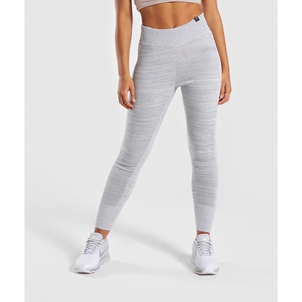 Gymshark Time Out Knit Joggers - Light Grey